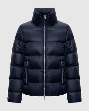 Peserico Blue down jacket with monil chain A2412702200