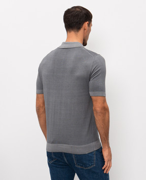 Cashmere&Whiskey Grey cotton polo shirt M54268052