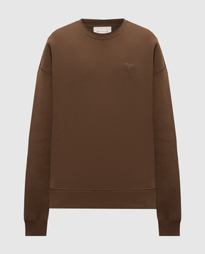 Ami Paris Brown insulated sweatshirt USW755749