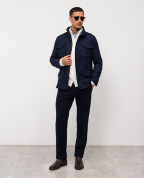 Pini Parma Blue wool jacket FJCKBLUE