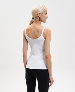 Off-White White T-shirt with embroidered OFF logo OWAD072C99JER002