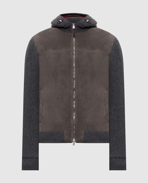 Brunello Cucinelli Gray combination jacket MPCLF2053