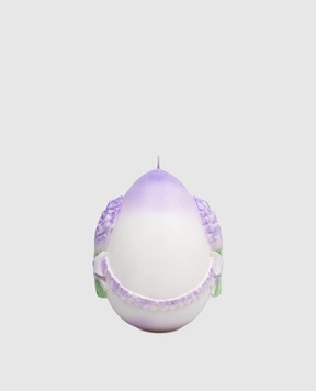 Cereria Introna Purple egg-shaped candle with lavender 1771
