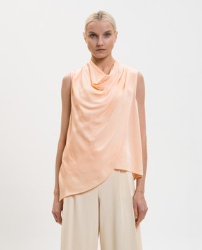 Twinset Orange top with drape 261TP2420