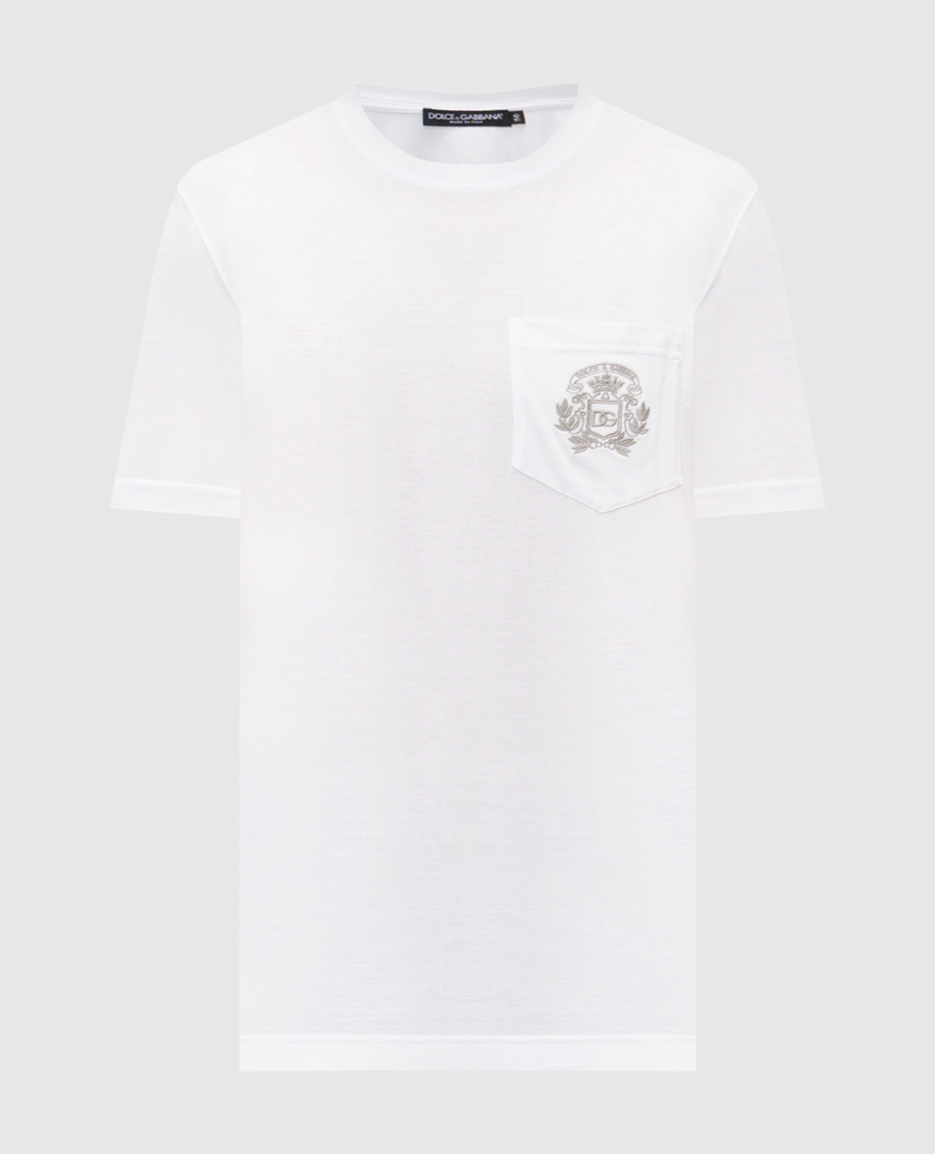 White T-shirt with logo embroidery