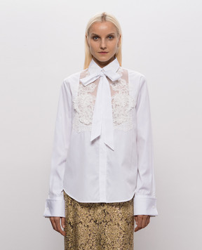 Ermanno Scervino White blouse with lace D492K773APBQP
