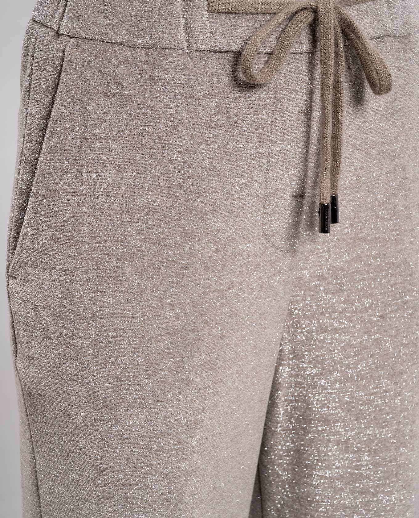 Beige velour pants with lurex Peserico 5