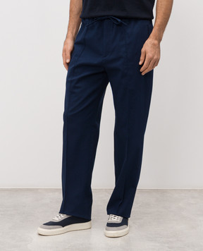 Valentino Blue pants with emblem 8V3RBN31ALS