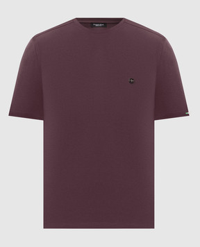 Stefano Ricci Purple T-shirt with emblem SFRMNH6104920803