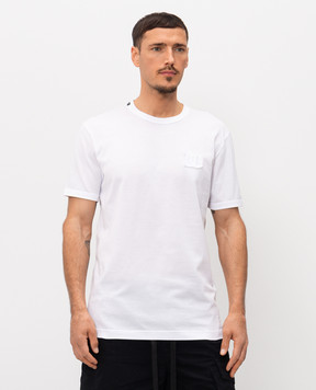 Dolce&Gabbana White T-shirt with monogram patch G8PV1ZG7P3N