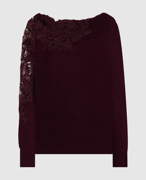 Ermanno Scervino Burgundy cashmere sweater D495M331APPYU