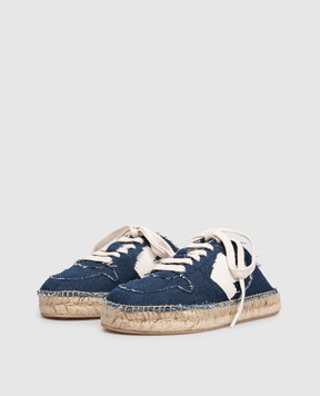 Off-White Blue logo patch mules OMIB00AS26DEN001