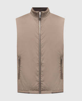 MooRER FIORESI brown reversible vest FIORESIWK