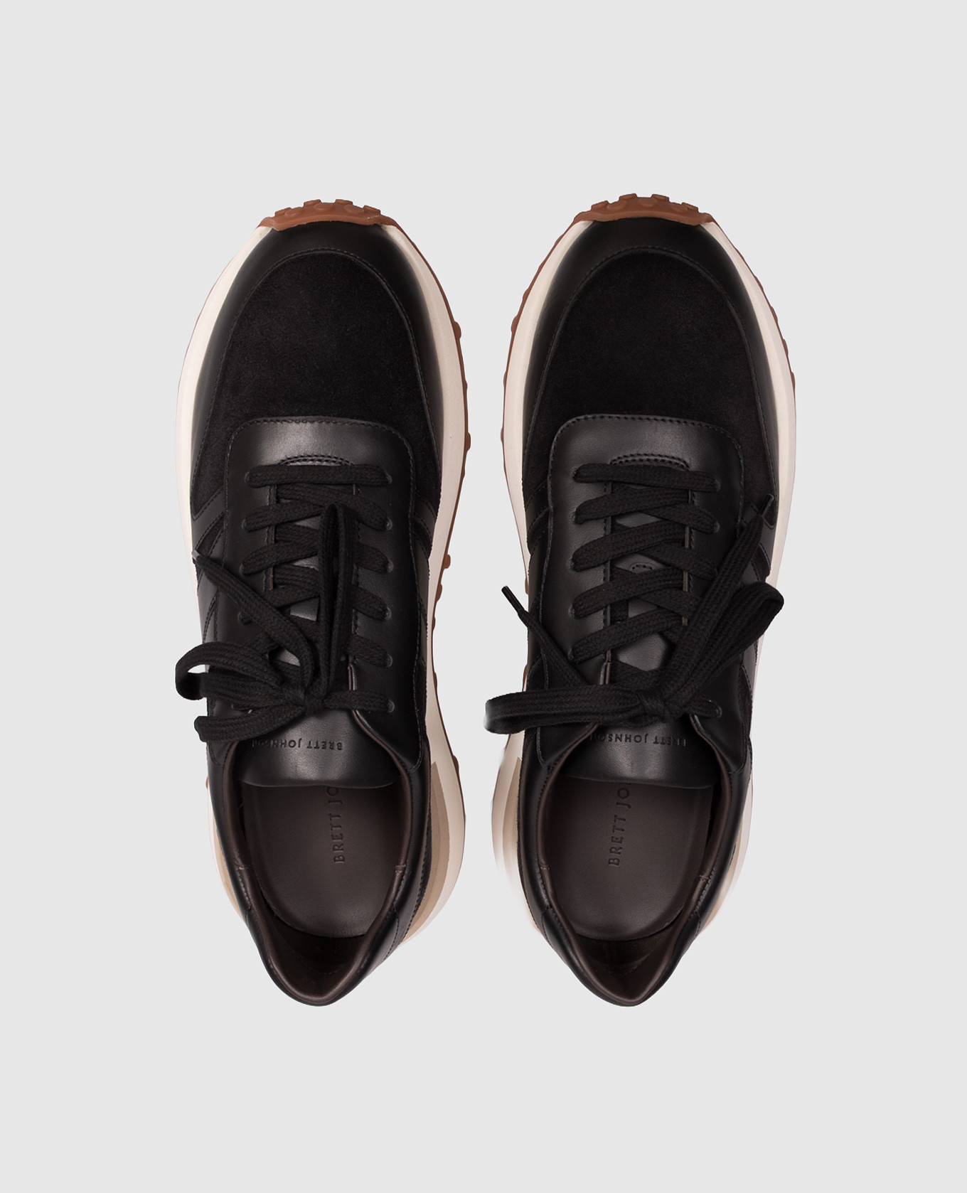 Black leather sneakers Brett Johnson 4
