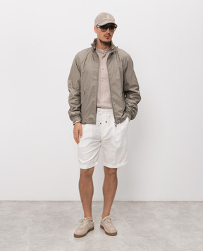 Brunello Cucinelli White linen shorts MH255U0020