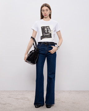Givenchy White T-shirt with print BW70FJP7A4