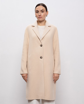 Peserico Beige coat with wool and cashmere S20174E03195