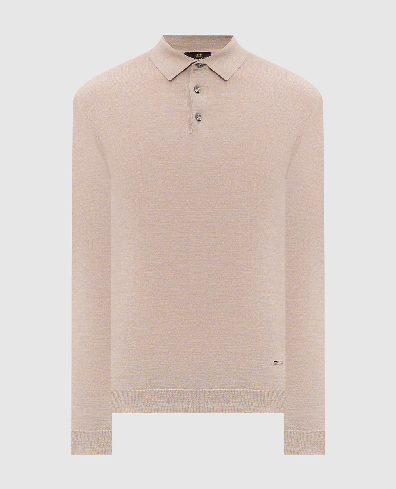 Gray wool polo shirt Enrico Mandelli
