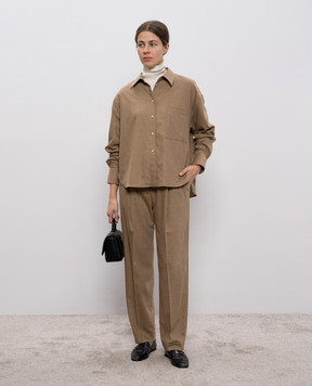 MooRER Beige wool and cashmere pants ANTONIA ANTONIAFSR