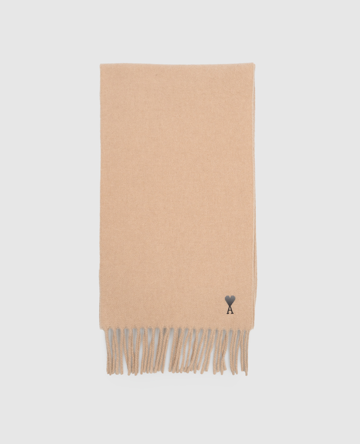 Beige wool scarf