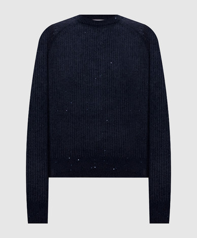 Blue sweater with wool
