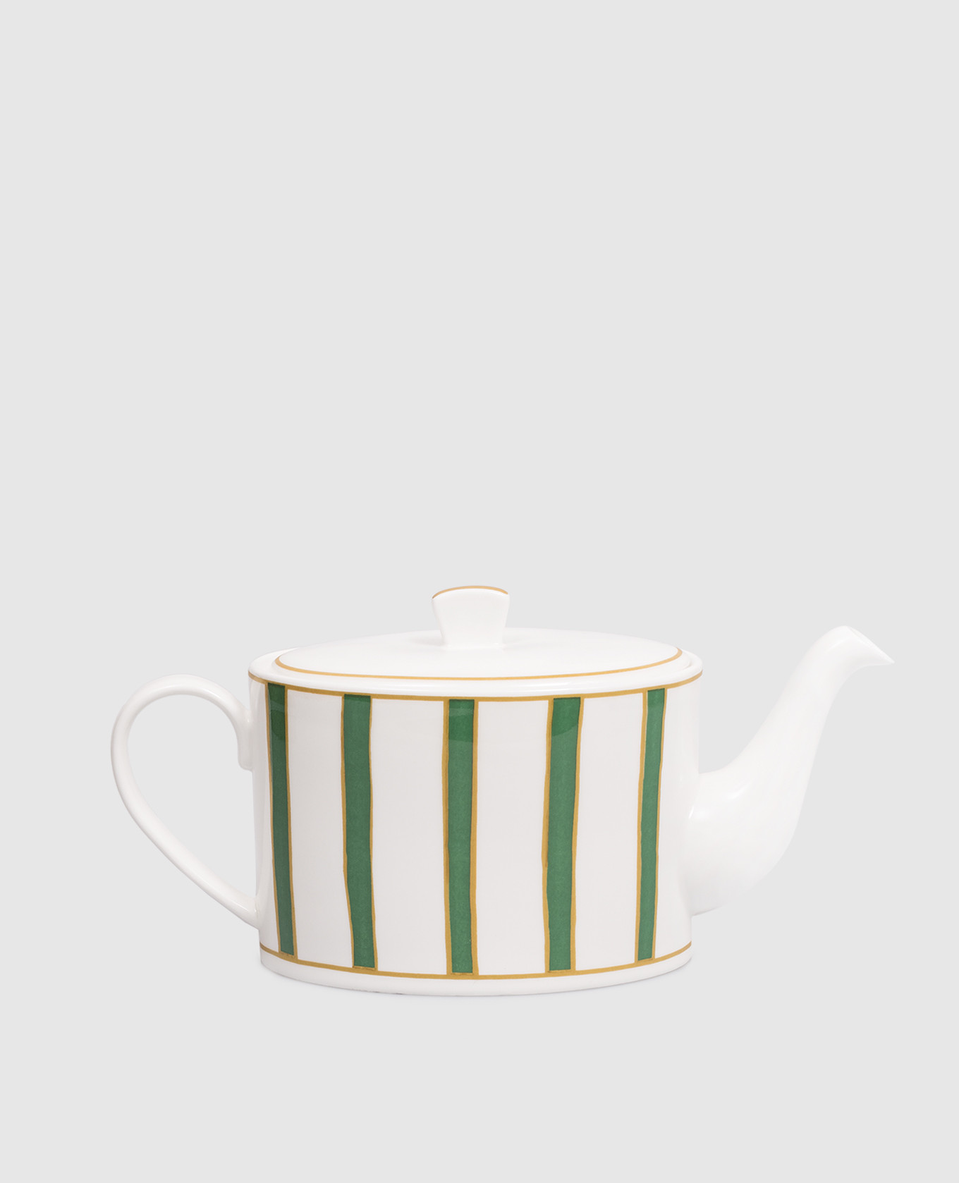 

White porcelain teapot Striche Verdi e Oro Geminiano Cozzi 1765