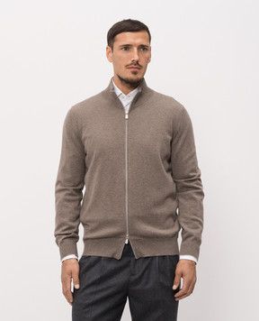 Brunello Cucinelli Brown cashmere cardigan M2200106