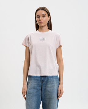 Maison Margiela MM6 Pink T-shirt with logo patch S52GC0326M20170