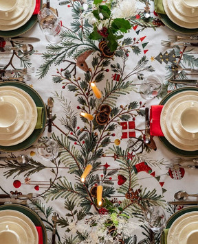 TESSITURA TOSCANA TELERIE White tablecloth RUDY NT250143010037