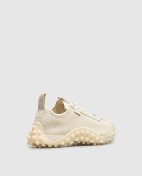 Ami Paris Mirage ivory leather sneakers USN505AL0146w