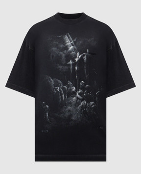 Vetements Black Jesus On A Cross T-shirt ME76TR193BX
