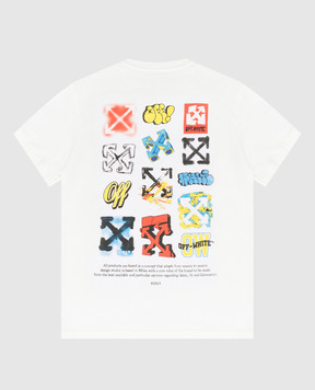 Off-White Children's white T-shirt with print 44BAA002S26J007