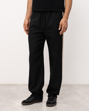 Valentino Black joggers with stripes 9V3MD05VBGQ