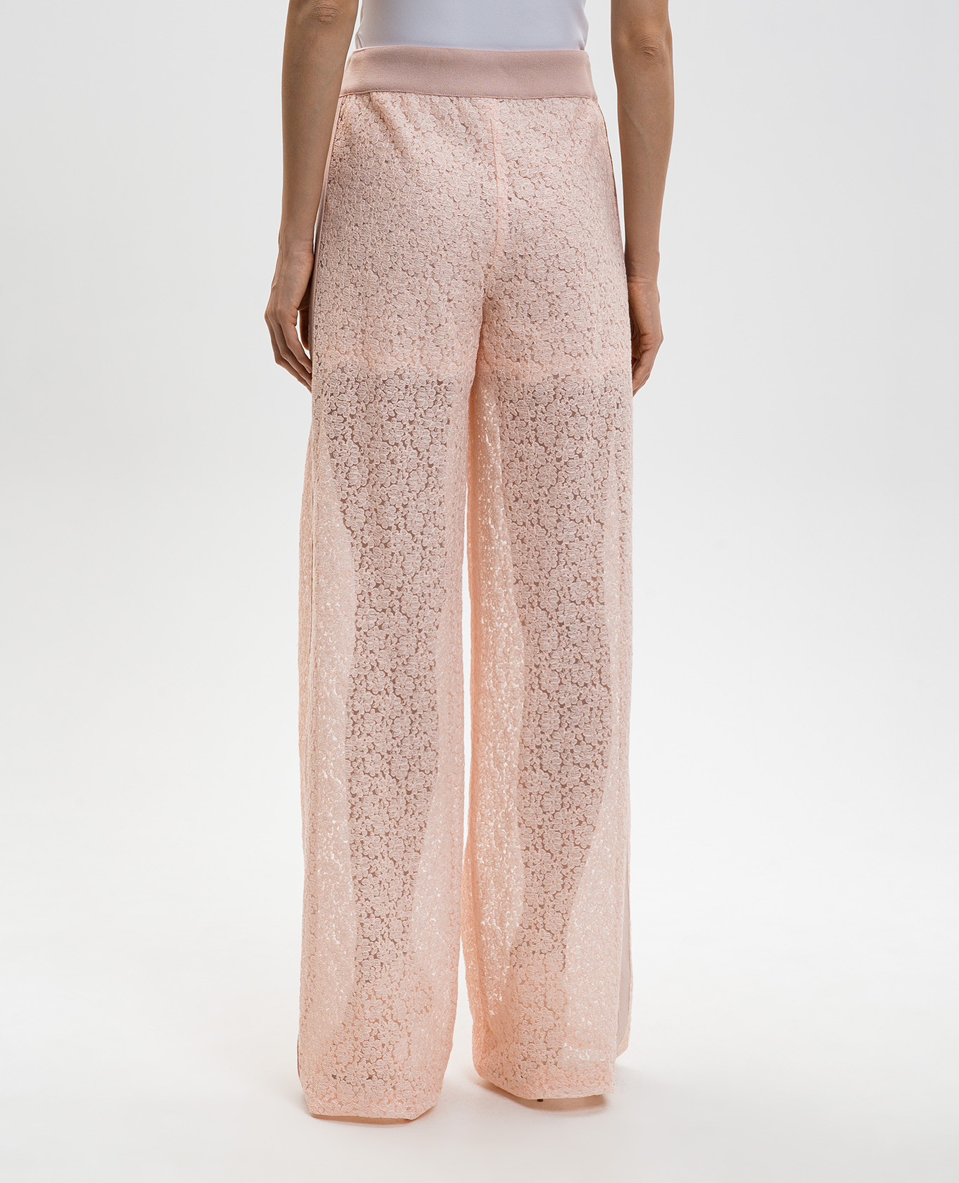 Pink lace pants Ermanno Scervino 4