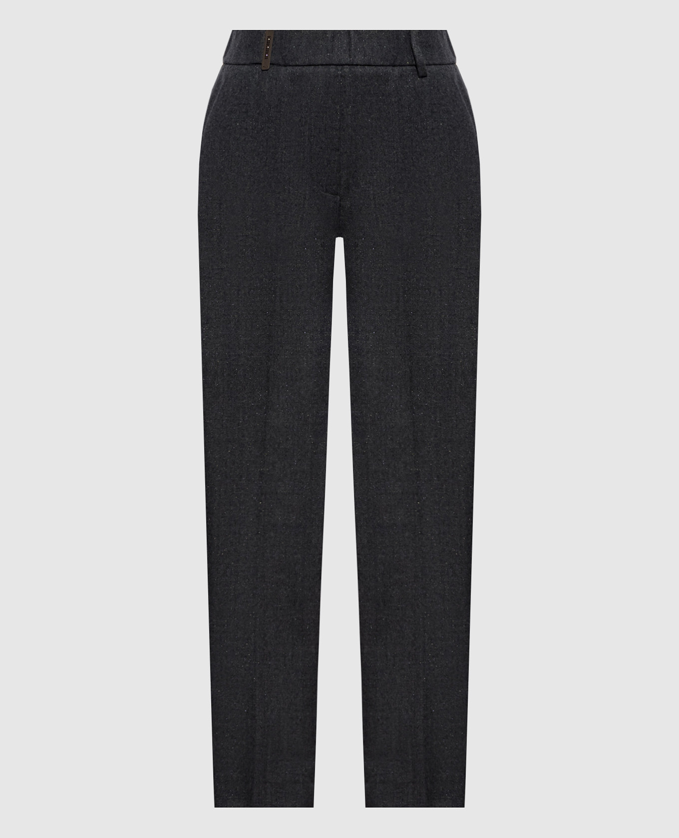 Gray wool pants with lurex