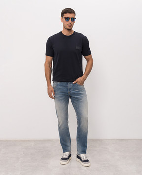 Dolce&Gabbana Blue slim jeans with a frayed effect GY07CDG8PO4