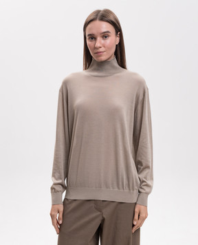 The Row Beige Orly cashmere and silk turtleneck 11120Y1001