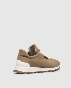 Brunello Cucinelli Brown suede sneakers MZSFG2110