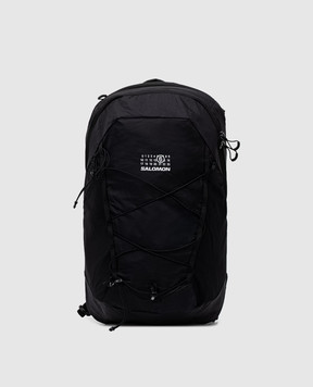 Maison Margiela MM6 Black backpack with logo print SB5WA0013P5782