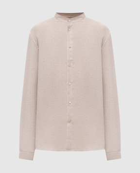 Brunello Cucinelli Beige linen shirt MA6980625