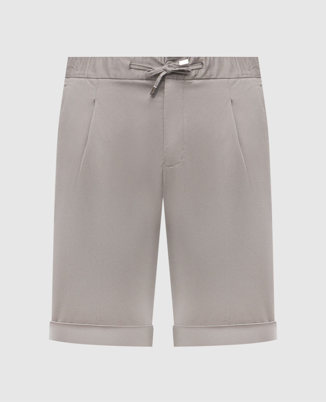 Grey shorts with lapels