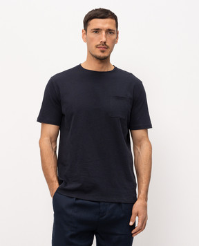 Officina 36 Blue linen t-shirt CUBS01