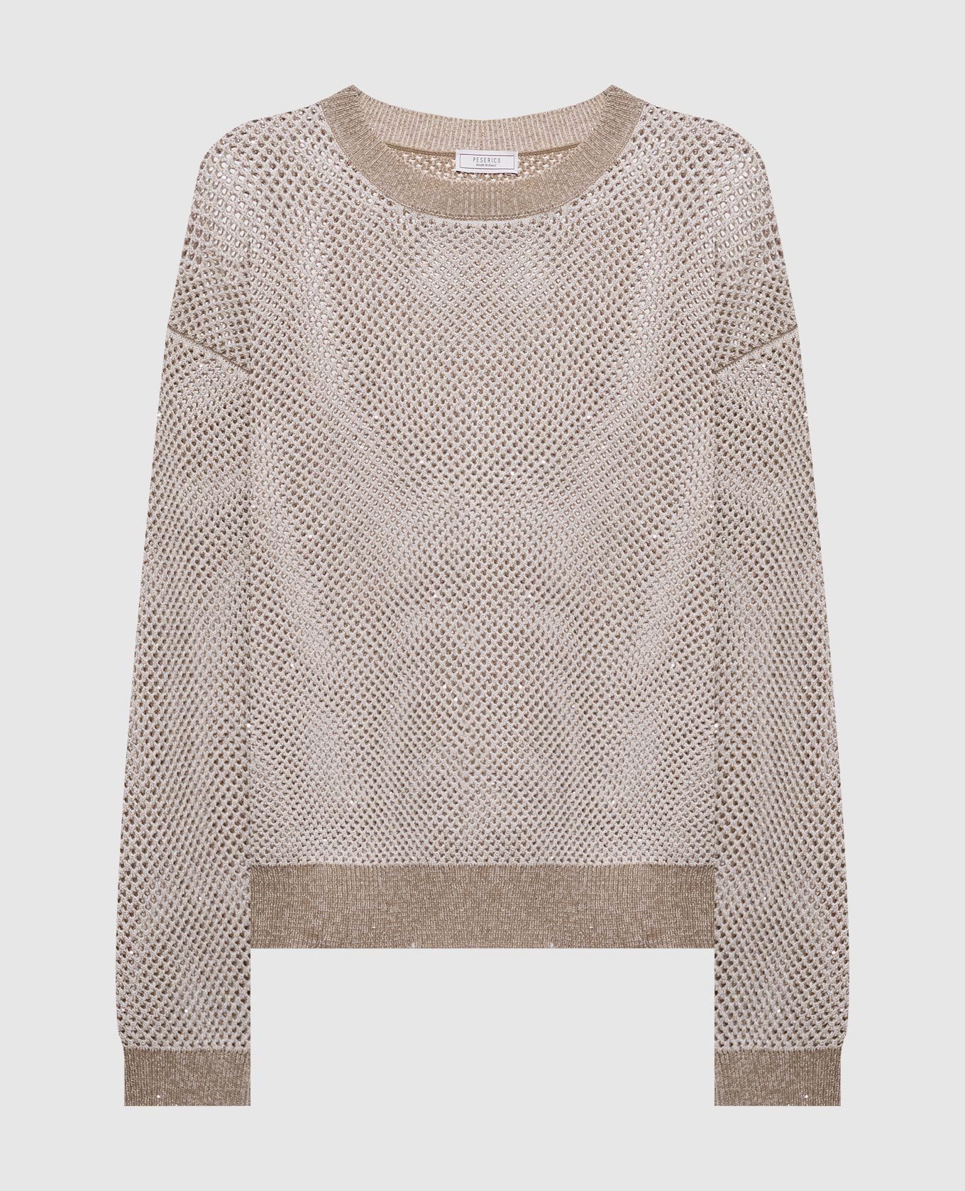 Openwork jumper with sequins