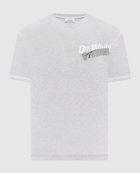Off-White Cupid Tape grey melange t-shirt 44MAA027F5J00B