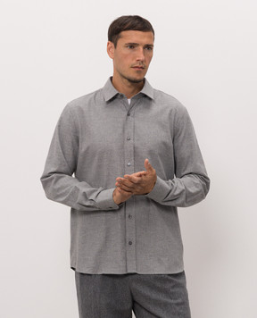 Peserico Gray cotton shirt R5606000148