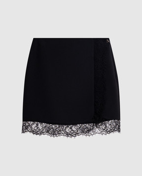 Twinset Black mini skirt with lace 262AT2071
