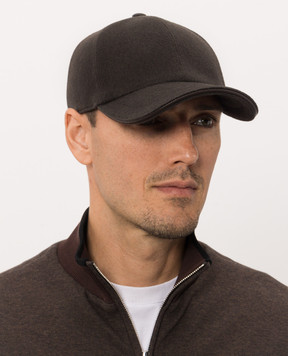 Castangia dal 1850 Brown cashmere cap BH02