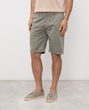 MooRER ALICUDI green Bermuda shorts with logo patch ALICUDIKEL
