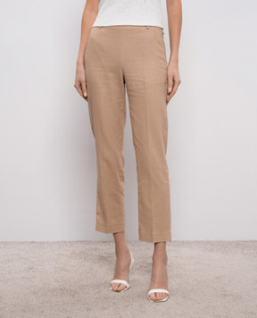 Twinset Beige linen pants 261TF2023