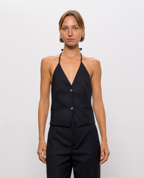 Twinset Blue vest with lurex 262TT2532
